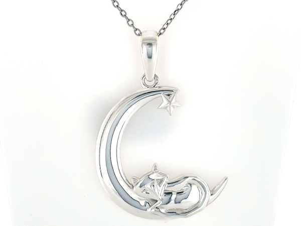 Fox sleeping under the starry night pendant