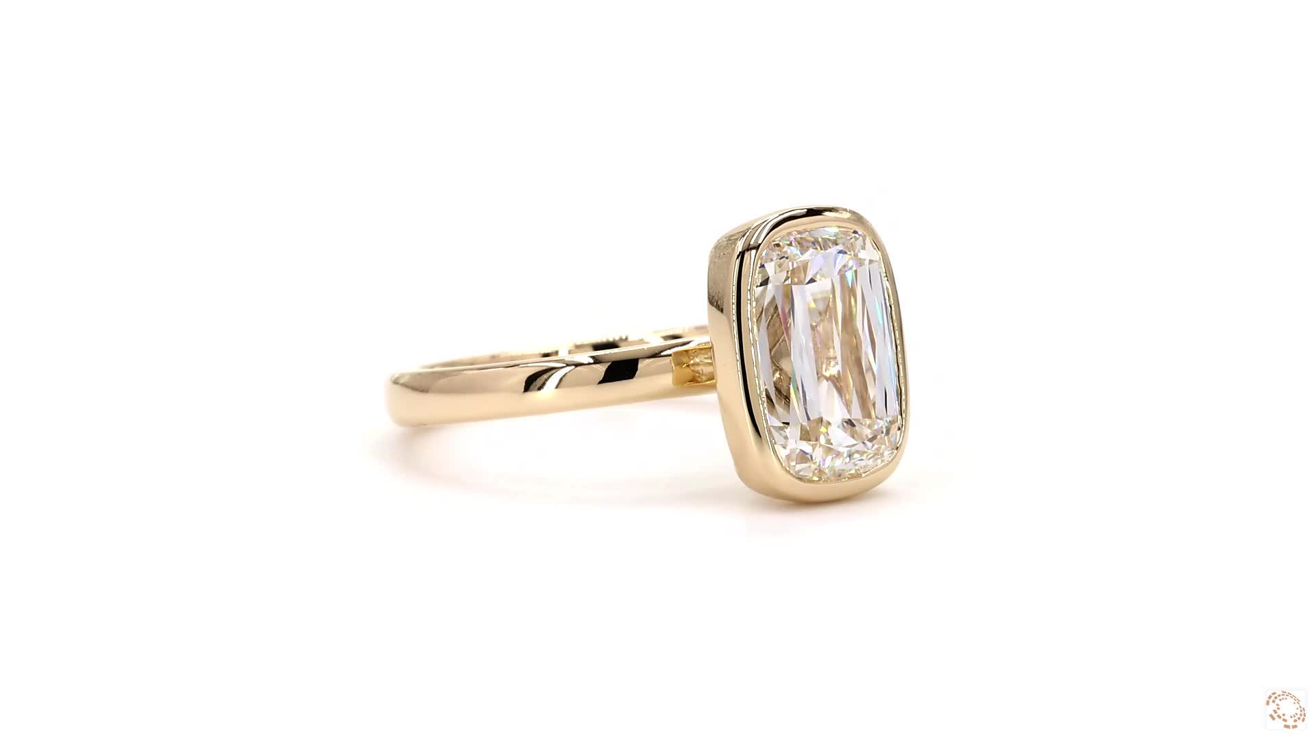 Fancy criss cut diamond solitaire ring - Image 5