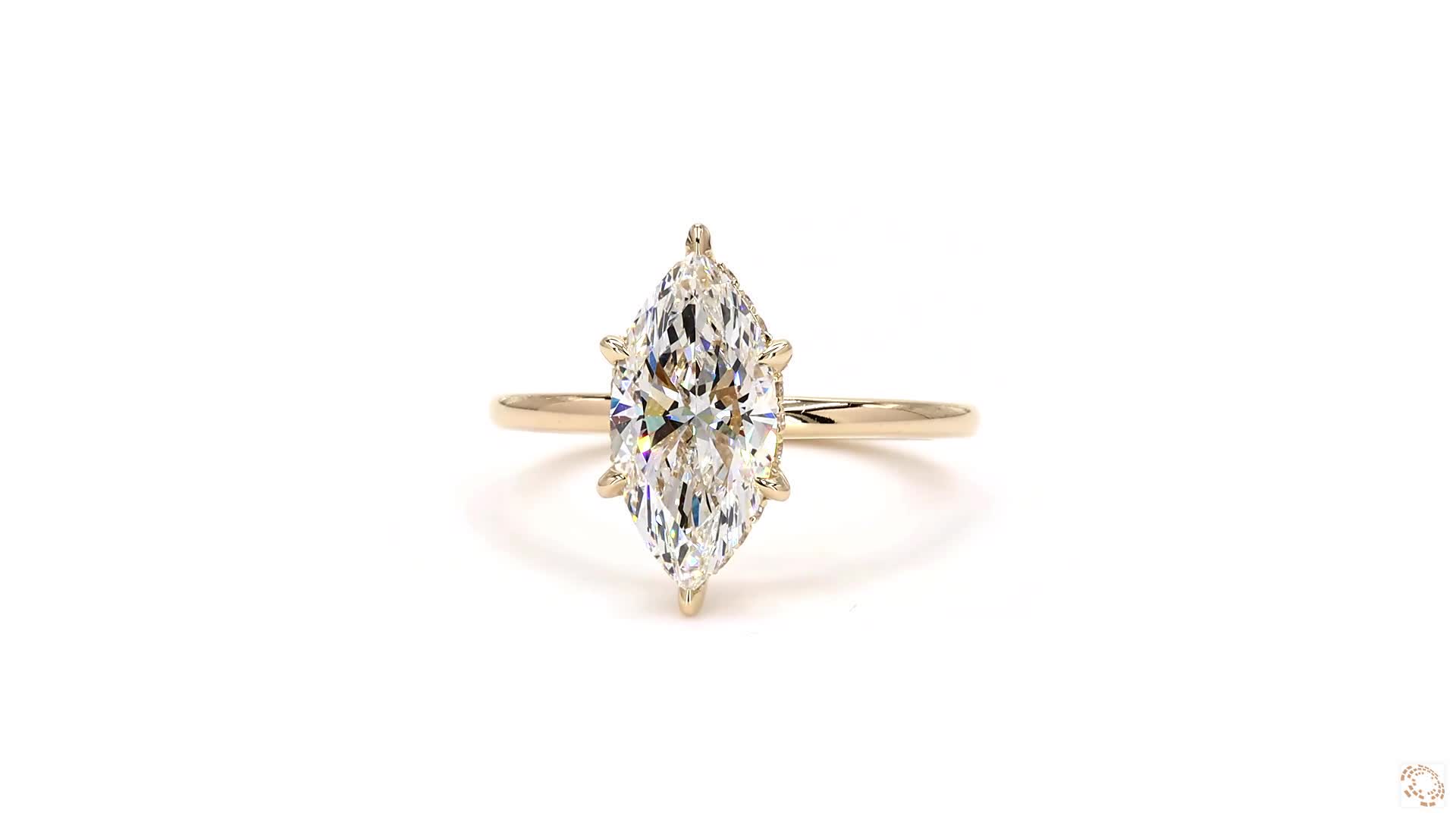 Exquisite Marquise ring with hidden halo - Image 5