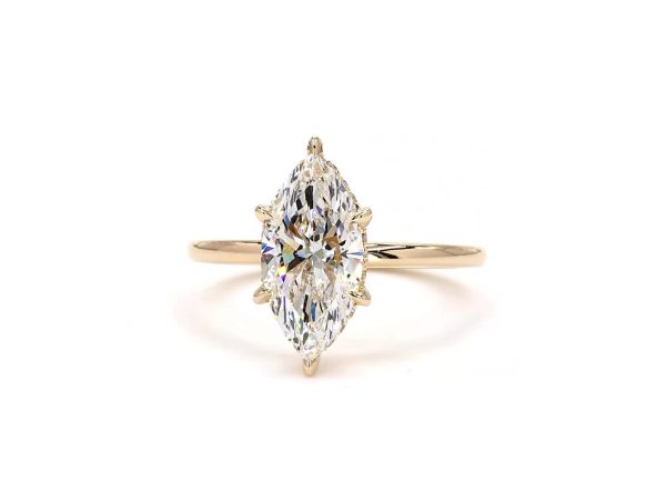 Exquisite Marquise ring with hidden halo