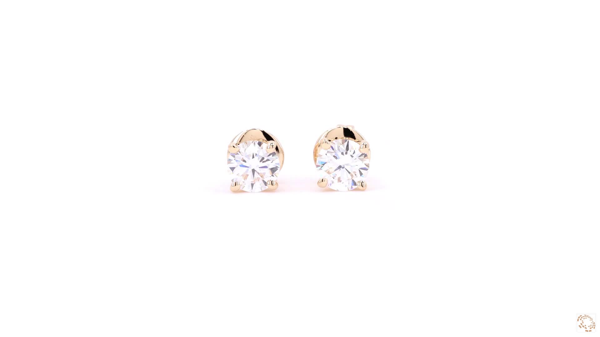 0.78 ct Round diamond studs - Image 3