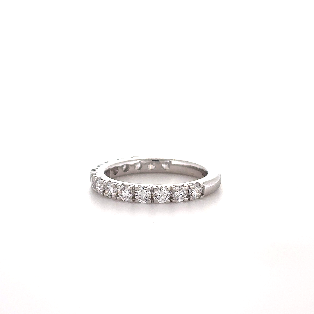 Round studded halfway eternity band - Image 2