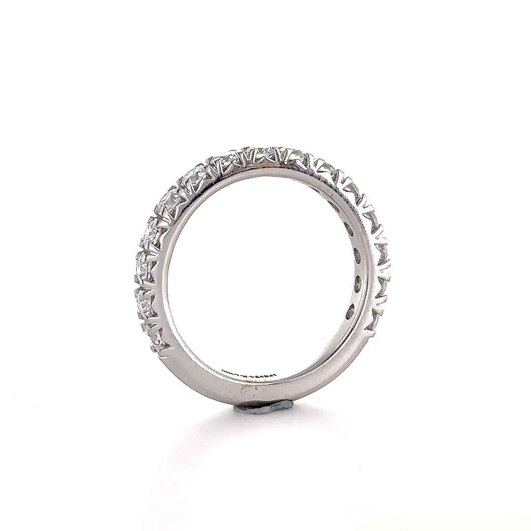 Round studded halfway eternity band - Image 6