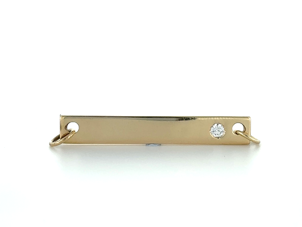 Delicate sleek bar pendant