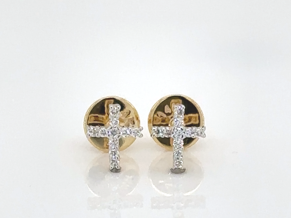 Cross designed earrings