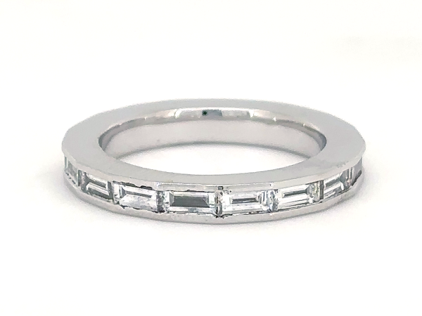 Baguette studded eternity band