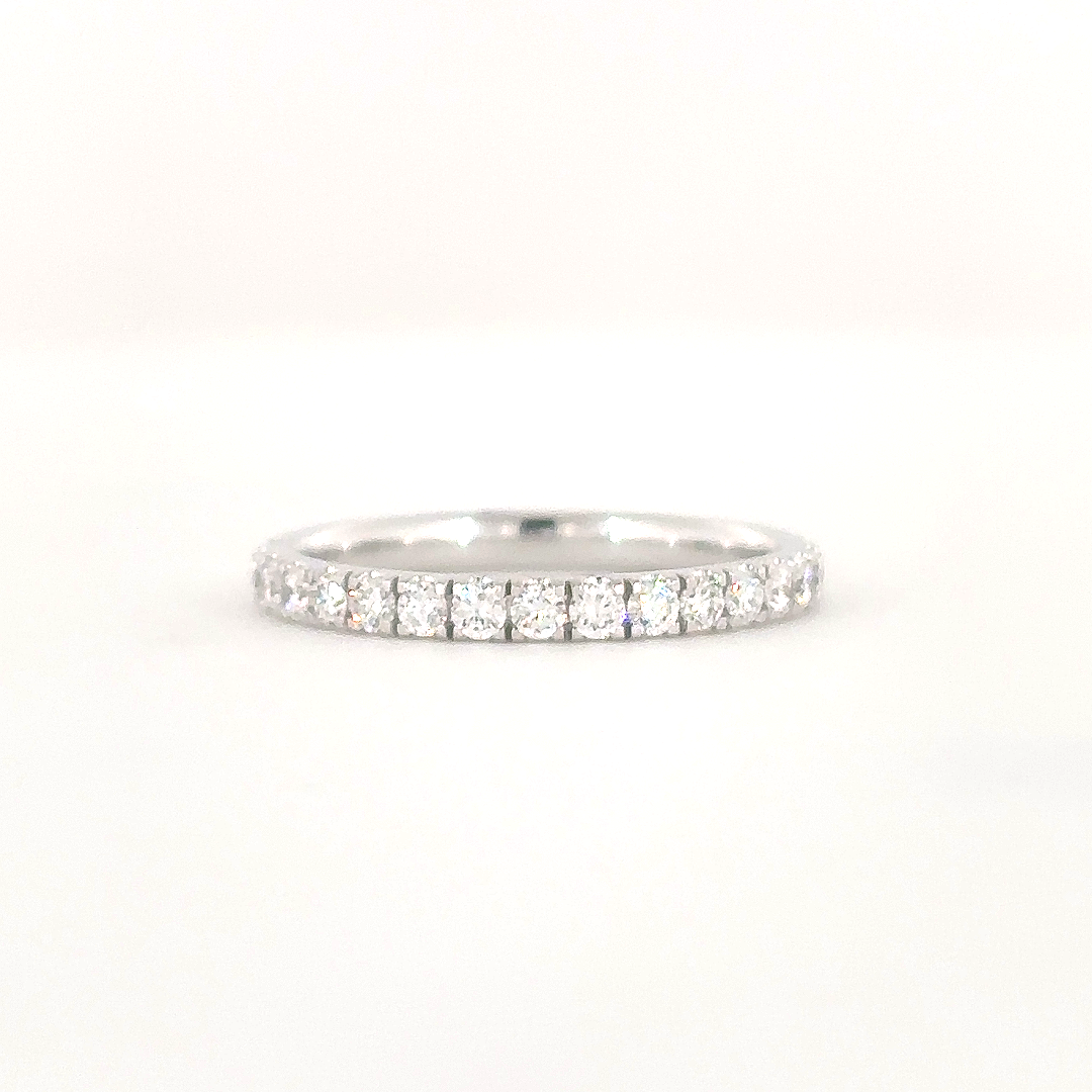 Dainty Round cut diamond eternity band