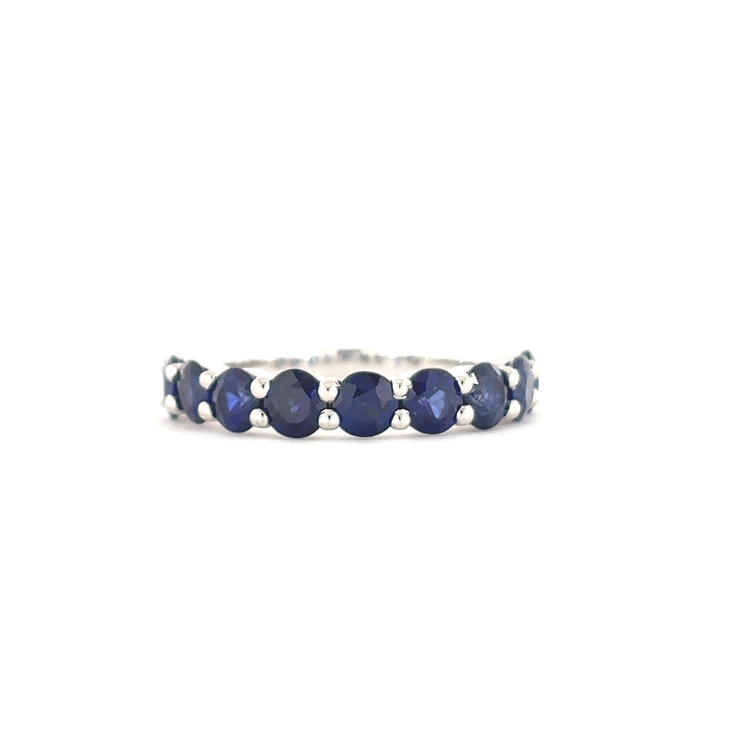 Round sapphire halfway eternity band - Image 2