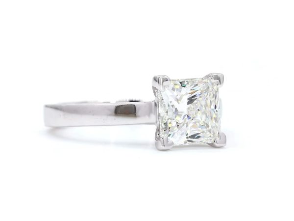 Princess cut solitaire ring