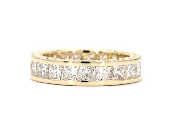 Refined Princess cut diamond eternity ring