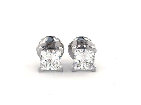 Refined princess stud earrings